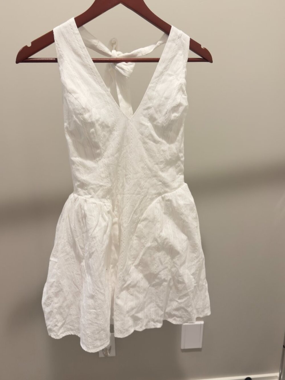 Altar’d State White Tie Back Mini Dress NWT Size S